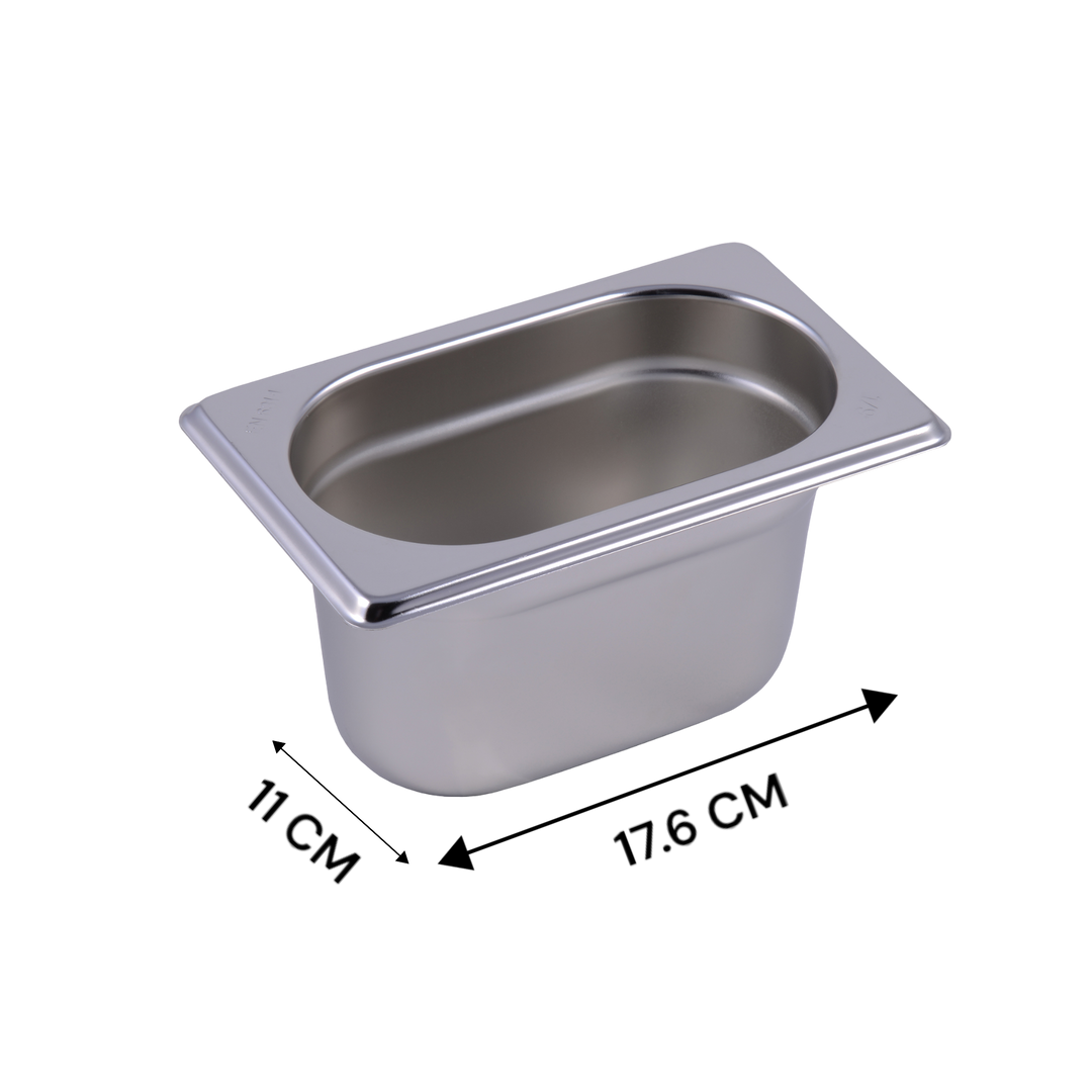 BACINELLA GN 1/9 ACCIAIO INOX