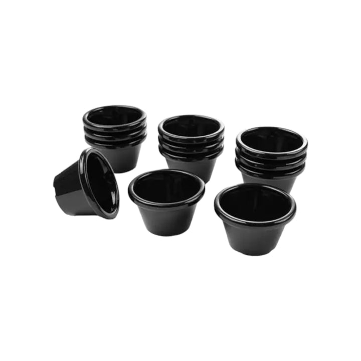 12 black aperitif bowls