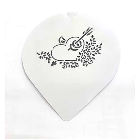 MASCHERINA STENCIL CUORE CON FRECCIA
