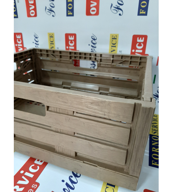 BEIGE WOOD FOOD BASKET CM 40X30X16.3 H