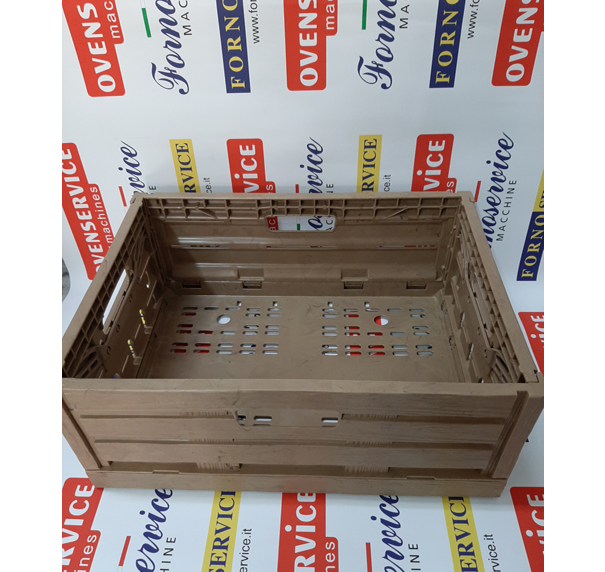 BEIGE WOOD FOOD BASKET CM 40X30X16.3 H