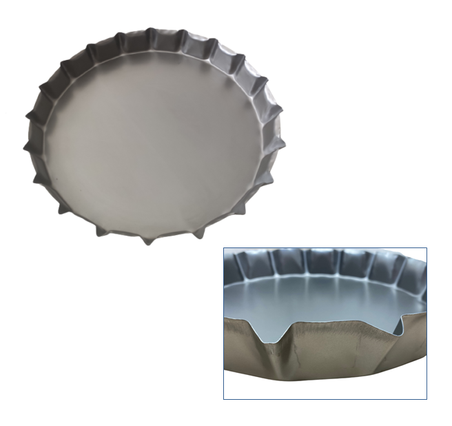 Typical Apulian focaccia pan with a 32 cm diameter base and 4.5 cm height in sheet metal