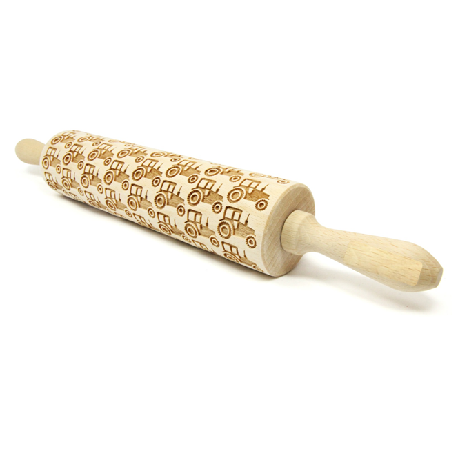 FARM TRACTOR DECORATED ROLLING PIN 43 CM