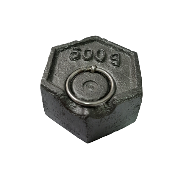 Peso In Ghisa Per Bilance Da Banco - 500 Grammi, Esagonale Con Anello, Per Panificazione E Laboratorio - Foto 5