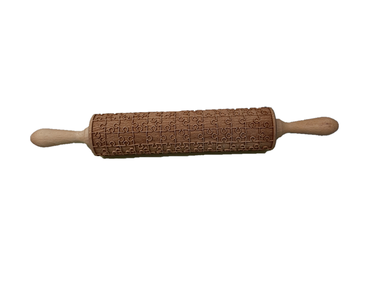PUZZLE DECORATED ROLLING PIN 43 CM
