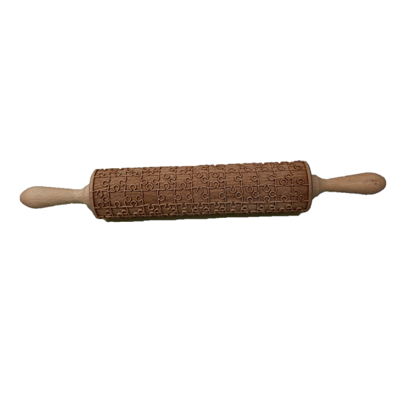 PUZZLE DECORATED ROLLING PIN 43 CM