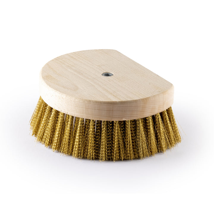 SPAZZOLA DA FORNO TONDA IN LEGNO 17 CM CON FILATO IN OTTONE
