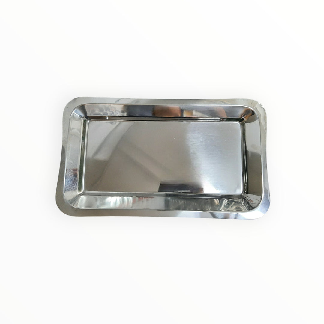 Vassoio rettangolare acciaio inox 45x25 cm