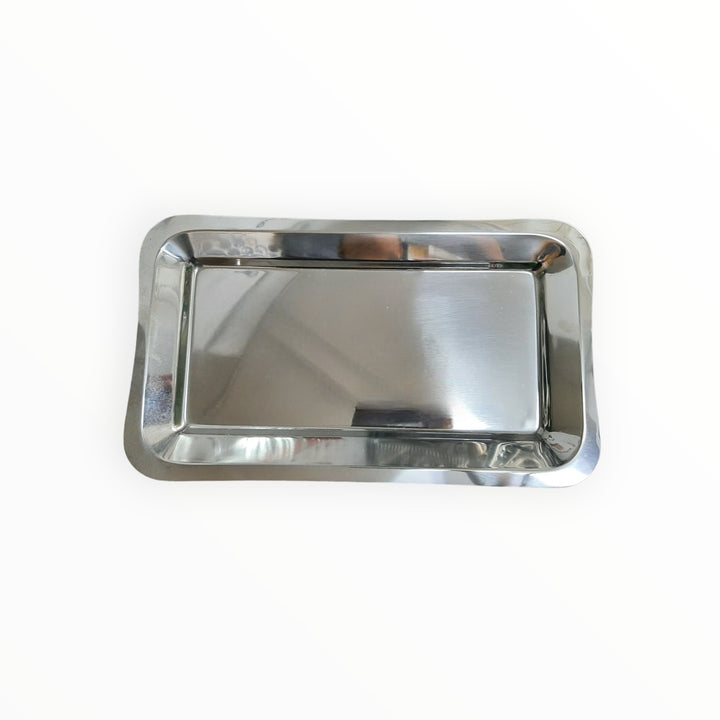 Vassoio rettangolare acciaio inox 45x25 cm
