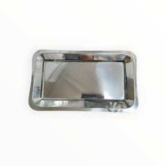Vassoio rettangolare acciaio inox 45x25 cm