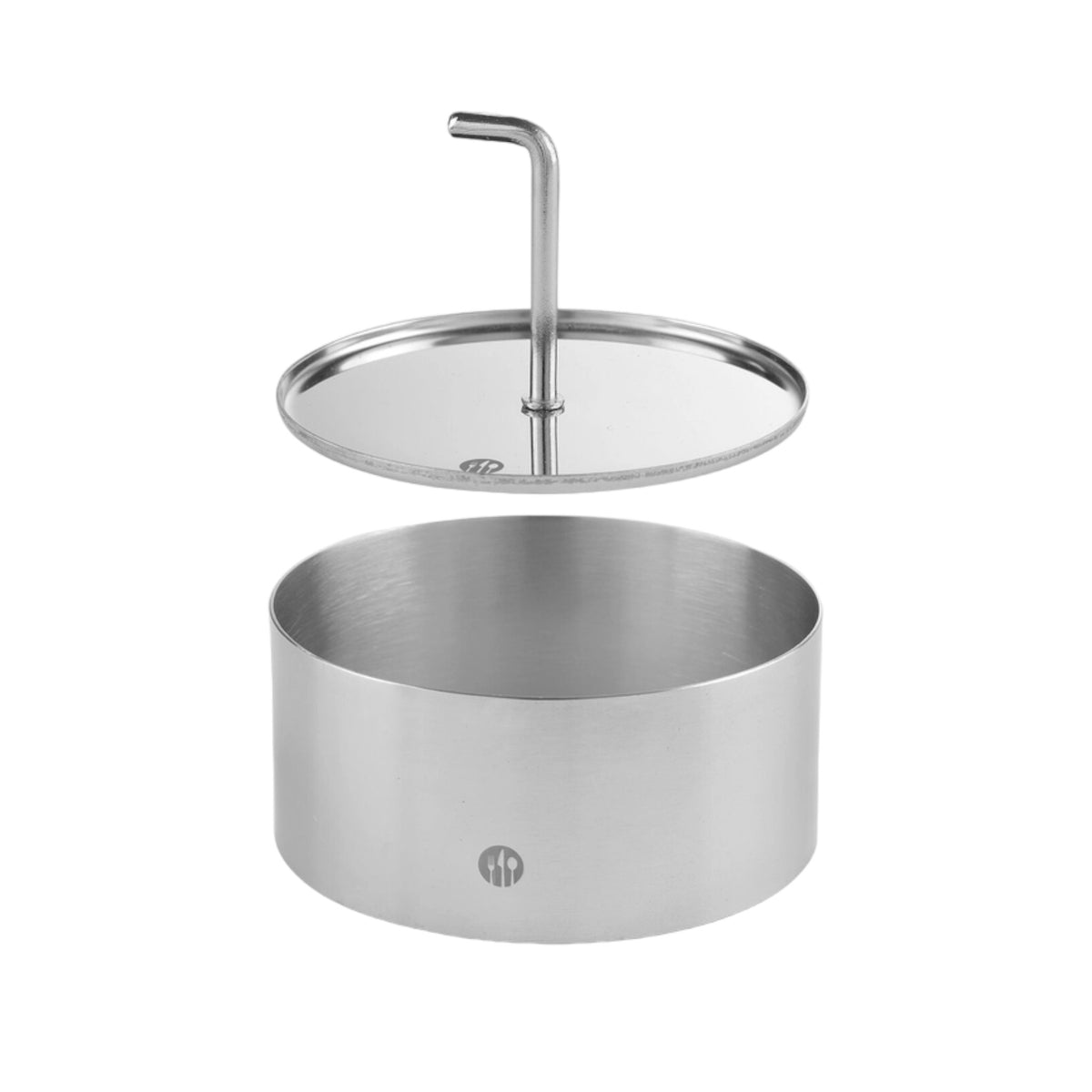 ANELLO INOX CON PRESSA PER IMPIATTARE CM 10