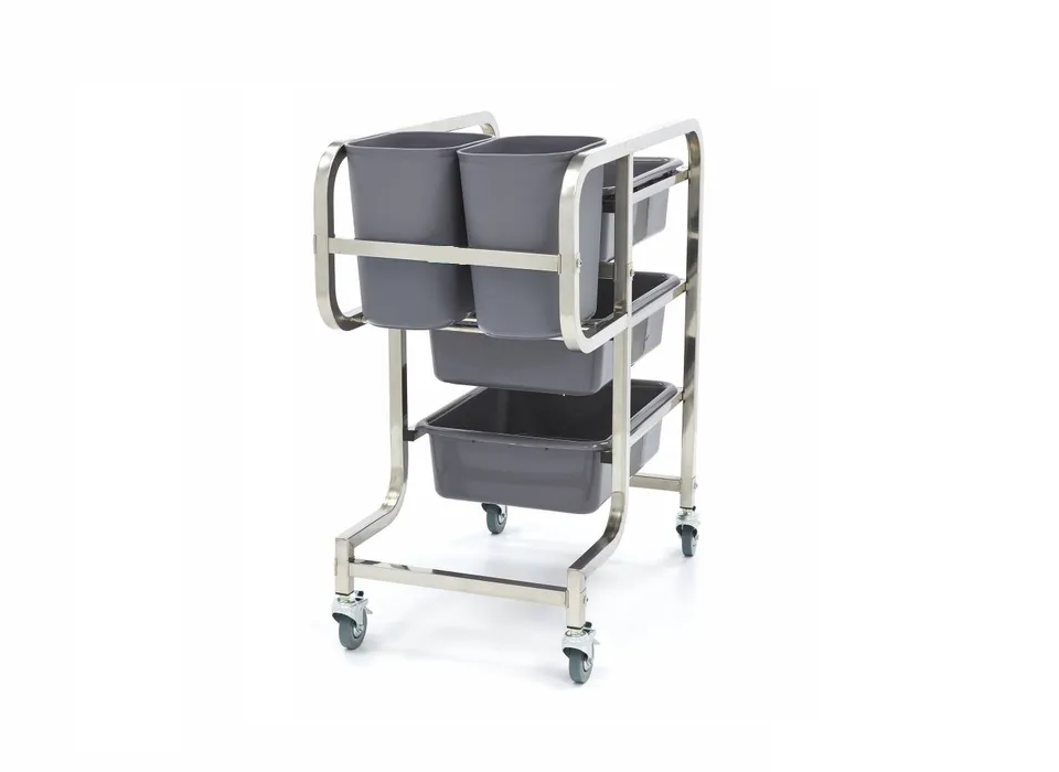 CARRELLO INOX PULIZIA