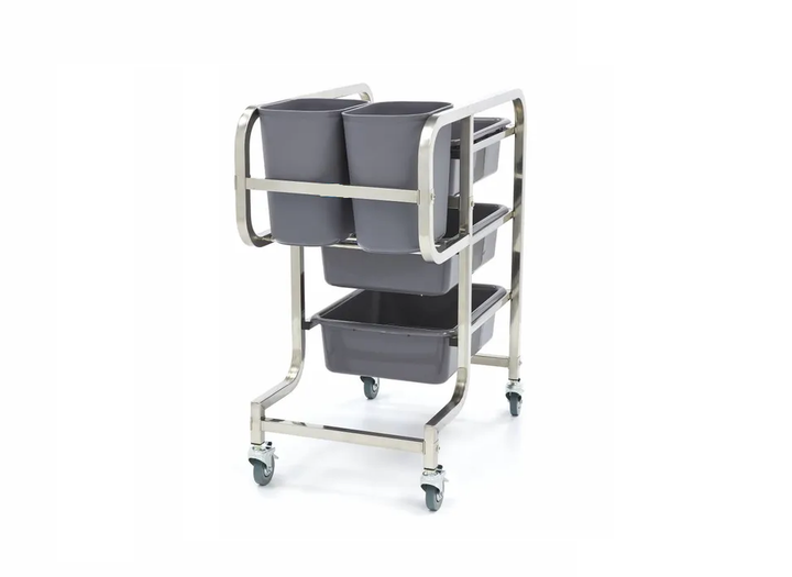 CARRELLO INOX PULIZIA
