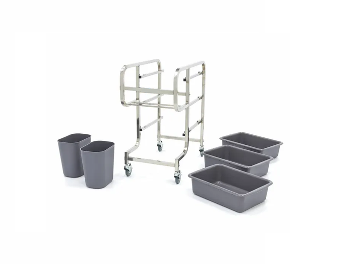 CARRELLO INOX PULIZIA