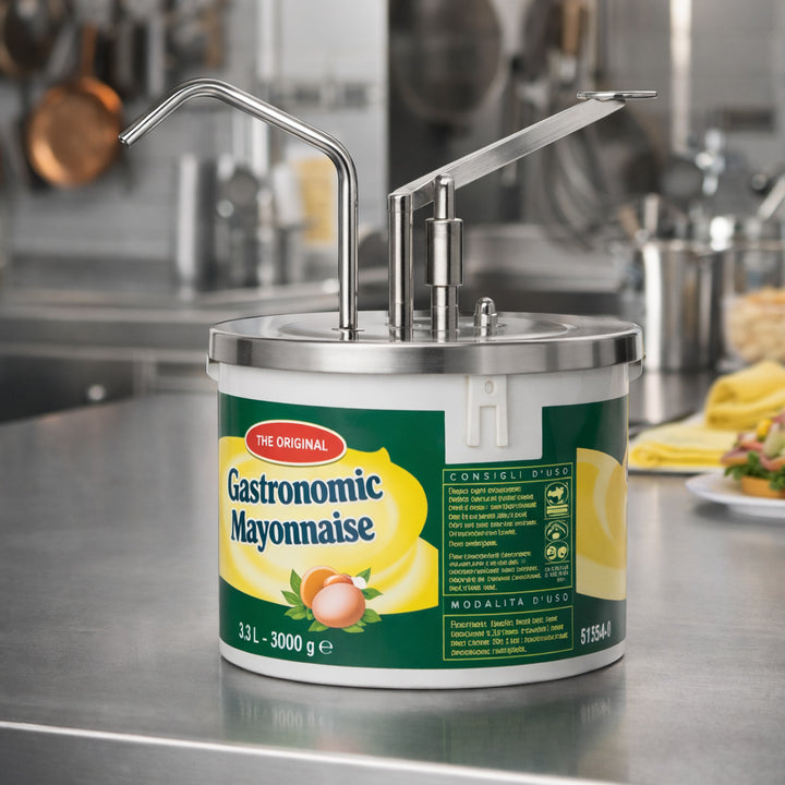 STAINLESS STEEL SAUCE DISPENSER FOR 5 LT CONTAINER H18