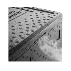 Box termico per trasporto pizza e bevande con coperchio . 41x41x36.5 h cm