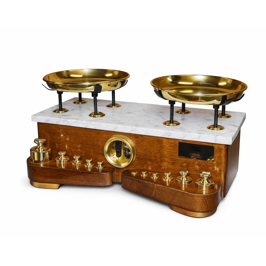 Bilancia Meccanica a Due Piatti Portata 1 Kg con Pesi in Ottone