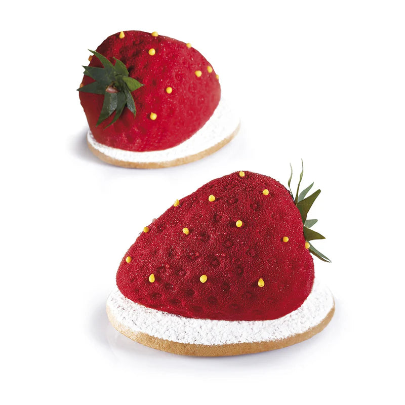 STAMPO IN SILICONE FRAGOLA PER MONOPORZIONI