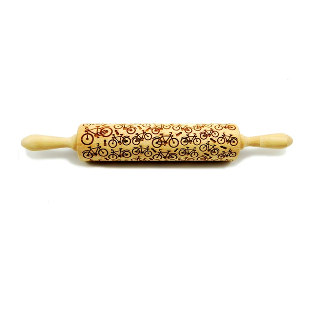BICYCLE DECORATED ROLLING PIN 43 CM