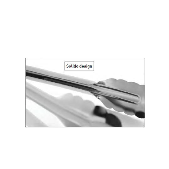 PINZA A FOGLIA INOX, L. 25 cm