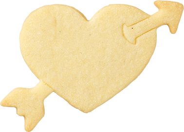 TAGLIAPASTA CUORE CON FRECCIA INOX 9 CM