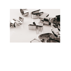 TAGLIAPASTA LETTERE INOX ,                             CF DA 26 PZ