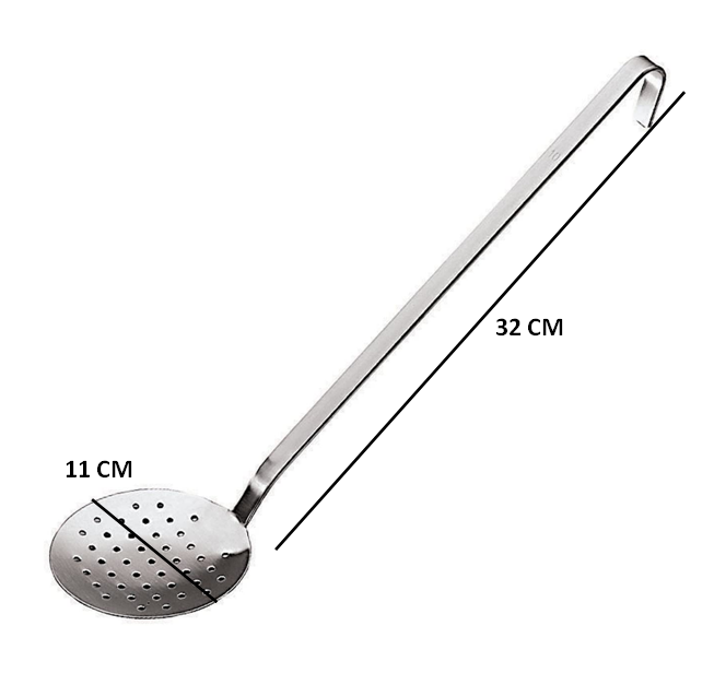 SCHIUMAROLA A FILO INOX MANICO CM 32