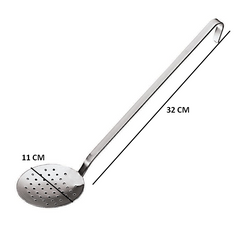 SCHIUMAROLA A FILO INOX MANICO CM 32