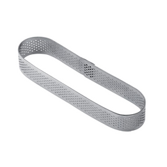 FASCIA INOX OVALE MICROFORATA 29X9X3.5H CM