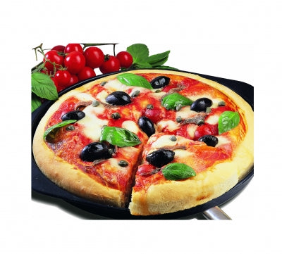 TEGLIA PER PIZZA TONDA Ø 32 CM ANTIADERENTE CON MANICI – Forno Service  Macchine