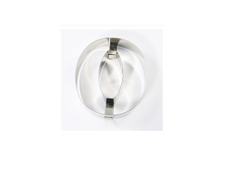 STAMPO TORTA INOX NUMERO " 0 " ZERO  30 X 24 CM