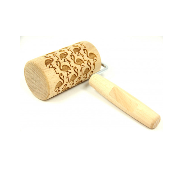 FLAMINGO DECORATED ROLLING PIN 10 CM