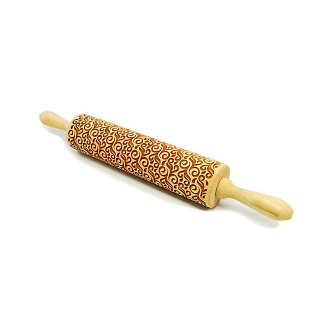 GREEK DECORATED ROLLING PIN 43 CM