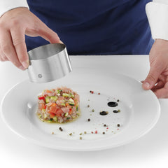ANELLO INOX CON PRESSA PER IMPIATTARE CM 10