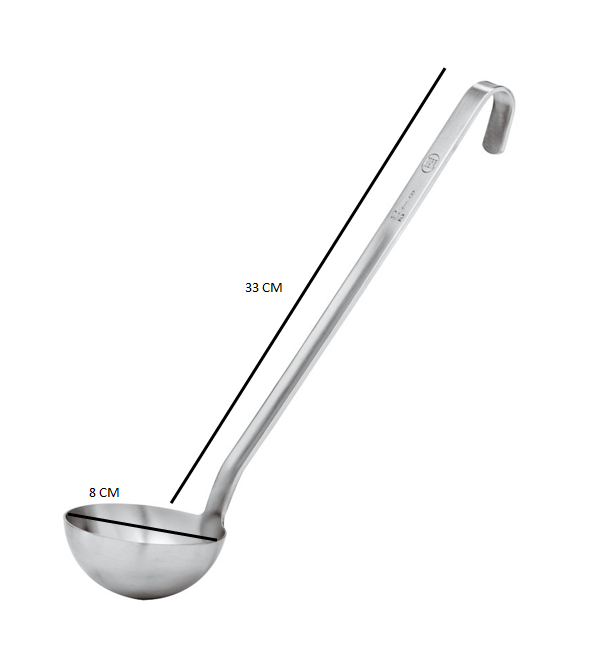 MESTOLO UNIPEZZO INOX CM 8X33