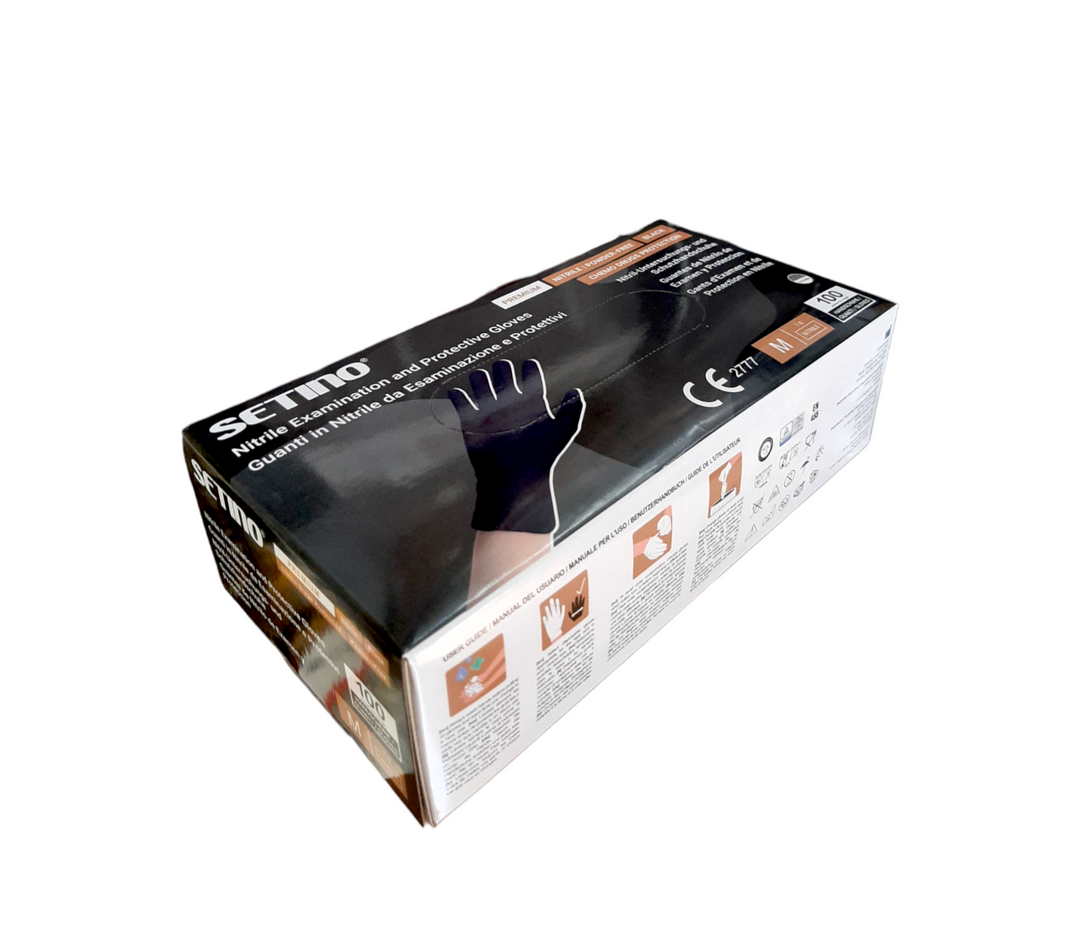 GUANTI  BLACK IN NITRILE PER ALIMENTI PEZZI 100