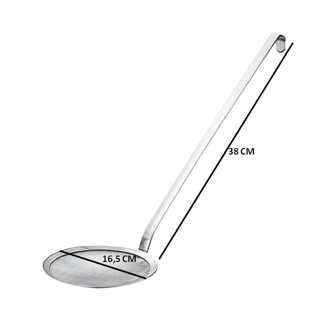 SCHIUMAROLA A RETE PASSABRODO INOX CM 38