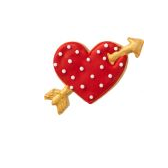 TAGLIAPASTA CUORE CON FRECCIA INOX CM 9