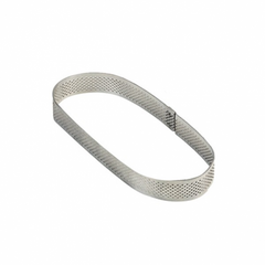 FASCIA INOX OVALE MICROFORATA 29X9X2H CM