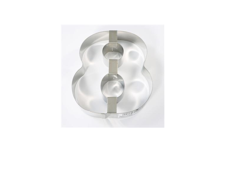 STAMPO TORTA INOX NUMERO 8 30 X 24 CM