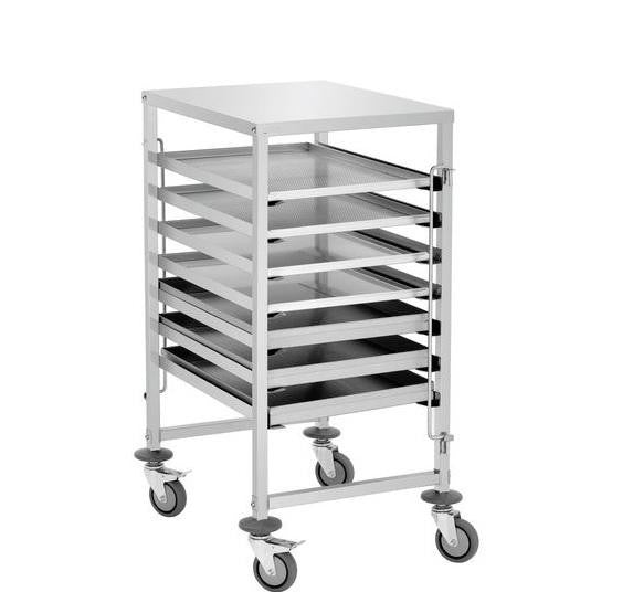 CARRELLO PORTA TEGLIE 60X40 7 POSTI INOX