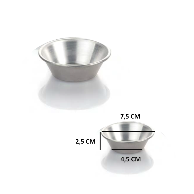 FORMA ALLUMINIO LISCIA CM 7,5 X 2,5H