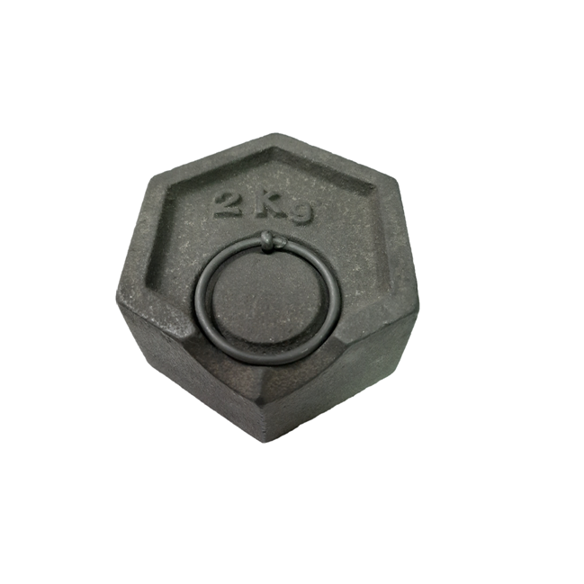 HEXAGONAL CAST IRON WEIGHT 2 KG